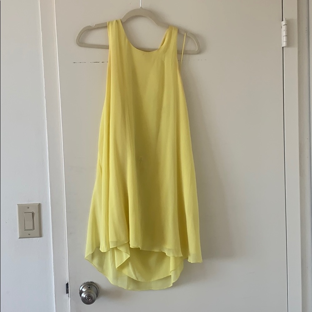 Yellow Alice and Olivia halter dress